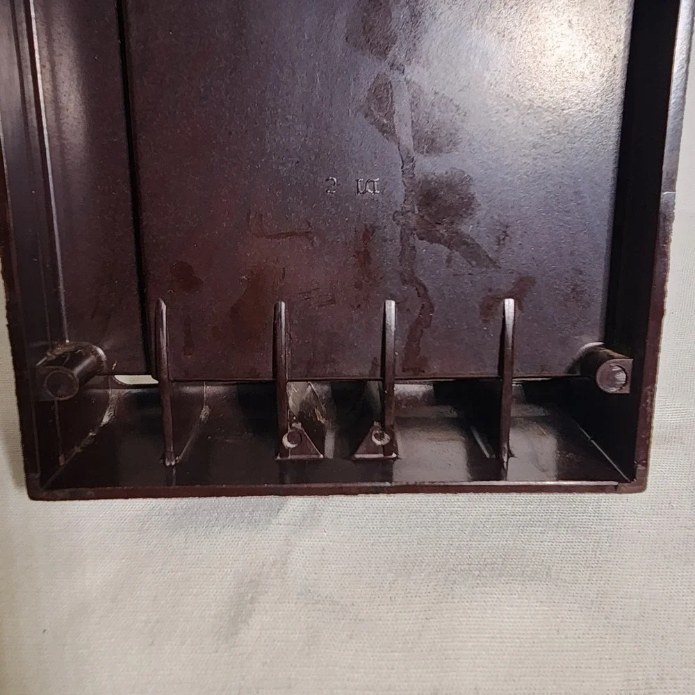 Vtg Cutco Brown Bakelite 6-Slot Knife Holder‎ Storage Wall-Mount/Drawer Rack